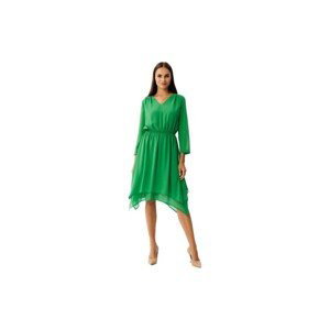 Stylove  Dámské asymetrické šaty Spumados S354 světle zelená  Krátké šaty Zelená
