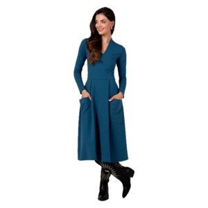 Bewear  Dámské maxi šaty Colgrellam B266 mořská modrá  Krátké šaty