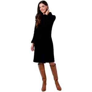 Bewear  Dámské mikinové šaty Evrailes B270 černá  Krátké šaty Černá