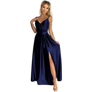 Numoco  Dámské společenské šaty Chiara navy  Krátké šaty Tmavě modrá