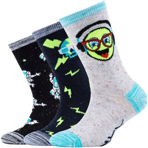 Skechers  3PPK Boys Casual Space and Smileys Socks  Sportovní ponožky