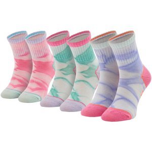 Skechers  3PPK Girls Casual Fancy Tie Die Socks  Sportovní ponožky