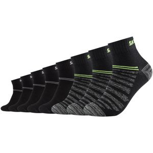 Skechers  3PPK Unisex Mesh Ventilation Quarter Socks  Sportovní ponožky Černá