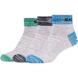 Skechers  3PPK Wm Mesh Ventilation Quarter Socks  Sportovní ponožky Šedá