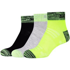 Skechers  3PPK Boys Mesh Ventilation Quarter Socks  Sportovní ponožky Žlutá