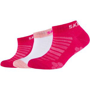 Skechers  3PPK Girls Mesh Ventilation Socks  Sportovní ponožky Růžová