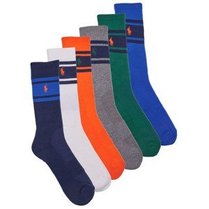 Polo Ralph Lauren  6 PACK SPORT CREW-STRIPES-CREW SOCK-6 PACK  Sportovní ponožky