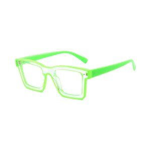 Veyrey  Dámské brýle blokující modré světlo Twinklepond Hranaté  sluneční brýle Zelená