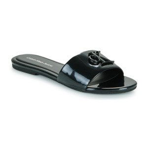 Calvin Klein Jeans  FLAT SANDAL SLIDE MG MET  Dřeváky Černá