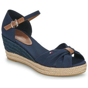 Tommy Hilfiger  BASIC OPEN TOE MID WEDGE  Espadrilky Tmavě modrá