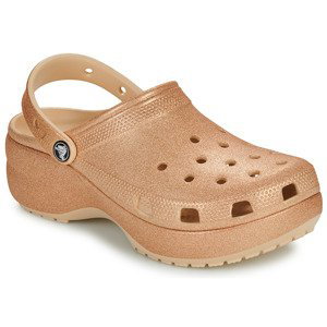 Crocs  Classic Platform Glitter ClogW  Pantofle Béžová