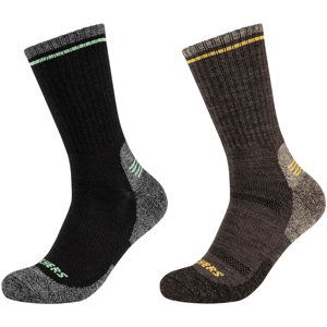 Skechers  2PPK Men Trail Wool Socks  Sportovní ponožky Černá