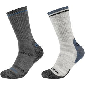 Skechers  2PPK Men Trail Wool Socks  Sportovní ponožky Šedá