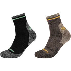 Skechers  2PPK Men Trail Wool Quarter Socks  Sportovní ponožky Šedá