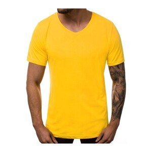 Ozonee  Pánské tričko Meade žlutá  Trička s krátkým rukávem Žlutá