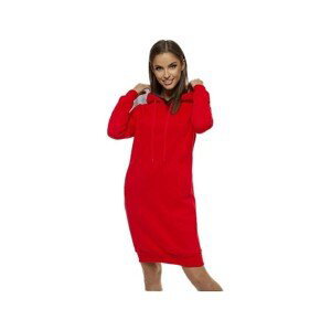 Ozonee  Dámské mikinové šaty Bredver červená  Krátké šaty