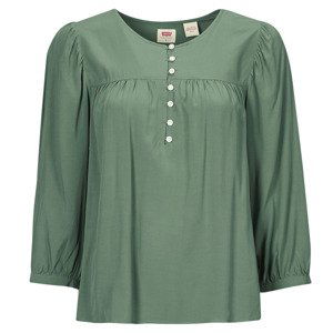 Levis  HALSEY 3/4 SLV BLOUSE  Košile / Halenky Zelená