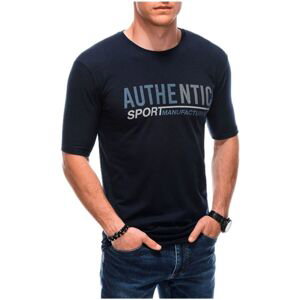 Deoti  Pánské tričko s potiskem Noul navy  Trička s krátkým rukávem Tmavě modrá