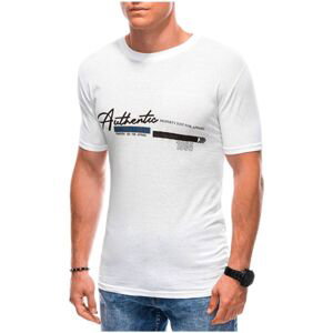 Deoti  Pánské tričko s potiskem Waterbird bílá  Trička s krátkým rukávem Bílá