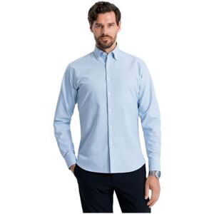 Ombre  Pánská košile s dlouhým rukávem Cottonflight  Košile s dlouhymi rukáv Modrá