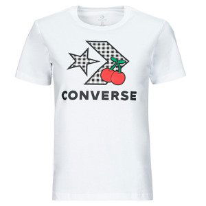 Converse  CHERRY STAR CHEVRON INFILL TEE WHITE  Trička s krátkým rukávem Bílá