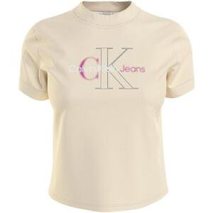 Calvin Klein Jeans  -  Trička s krátkým rukávem Béžová