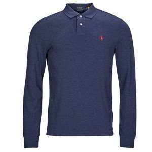 Polo Ralph Lauren  POLO COUPE DROITE EN COTON BASIC MESH  Polo s dlouhými rukáv Tmavě modrá