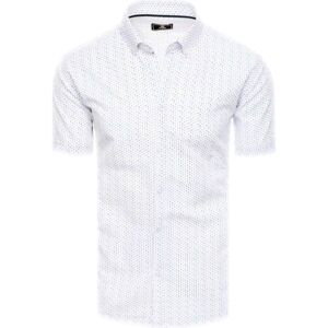 D Street  Pánská košile s krátkým rukávem Brabal bílá  Košile s dlouhymi rukáv Bílá