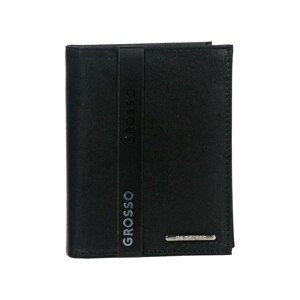 Grosso  Kožená pánská matná peněženka černá RFID v krabičce  Peněženky Černá
