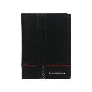 Grosso  Kožená pánská peněženka černá-červená RFID v krabičce  Peněženky Černá