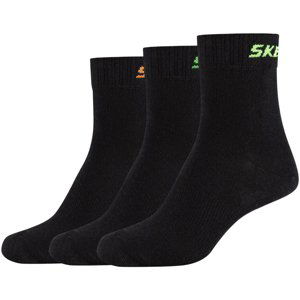 Skechers  3PPK Boys Mech Ventilation Socks  Sportovní ponožky Černá