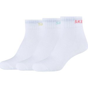 Skechers  3PPK Wm Mesh Ventilation Quarter Socks  Sportovní ponožky Bílá