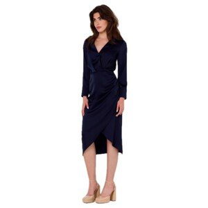 Makover  Dámské obálkové šaty Price K172 navy  Krátké šaty Tmavě modrá