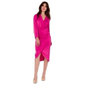 Makover  Dámské obálkové šaty Price K172 růžová  Krátké šaty Růžová