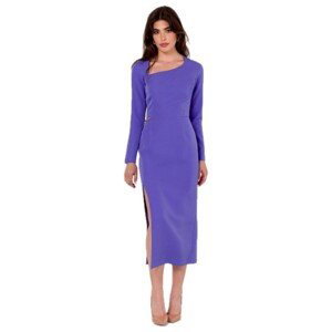 Makover  Dámské asymetrické šaty Carr K178 světle fialová  Krátké šaty Fialová