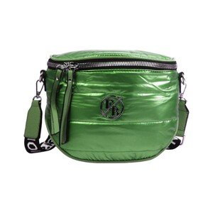Fashion Bag  Moderní dámská crossbody kabelka / ledvinka metalická zelená  Kabelky Zelená