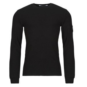 Calvin Klein Jeans  BADGE WAFFLE LS TEE  Trička s dlouhými rukávy Černá