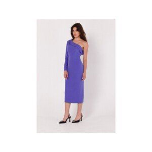 Makover  Dámské asymetrické šaty Evei K179 světle fialová  Krátké šaty