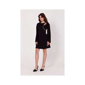 Makover  Dámské mini šaty Paru K181 černá  Krátké šaty Fialová