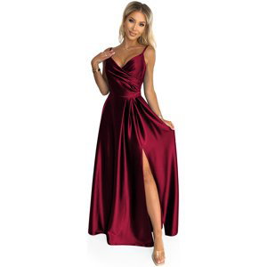 Numoco  Dámské společenské šaty Chiara bordó  Krátké šaty Červená