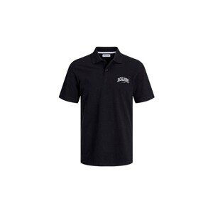 Jack & Jones  12247387 EJOSH POLO SS SN  Trička s krátkým rukávem Černá