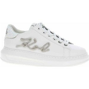 Karl Lagerfeld  Dámská obuv  KL62510G 01S White Lthr w-Silver  Vycházková obuv Bílá