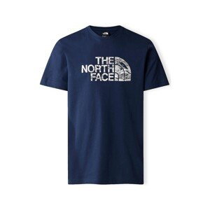 The North Face  Woodcut Dome T-Shirt - Summit Navy  Trička & Pola Modrá