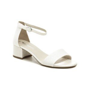 Tamaris  1-28295-42 bílé třpytivé dámské sandály  Sandály Bílá