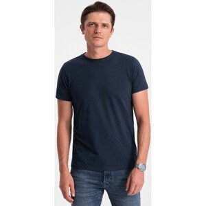Ombre  Pánské tričko s krátkým rukávem Douma navy  Trička s krátkým rukávem Tmavě modrá