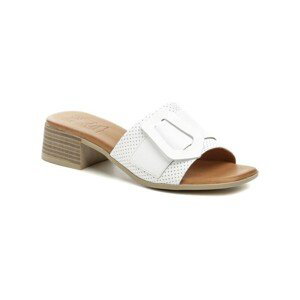 Wild  061-1536-D bílé dámské nazouváky  pantofle Bílá