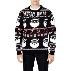 Only & Sons   ONSXMAS SANTA JAQ REG CREW KNIT 3994 22023994  Svetry Černá