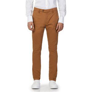 Borghese  Firenze - Pantalone Elegante Twill - Fit Slim  Kalhoty Oranžová