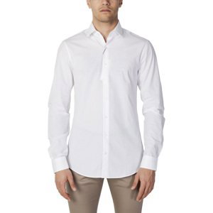 Calvin Klein Jeans  POPLIN STRETCH SLIM SHIRT K10K103025  Košile s dlouhymi rukáv Bílá