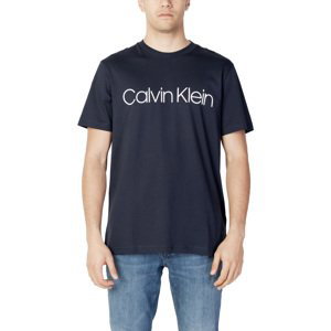 Calvin Klein Jeans  COTTON FRONT LOGO K10K104063  Polo s dlouhými rukáv Modrá